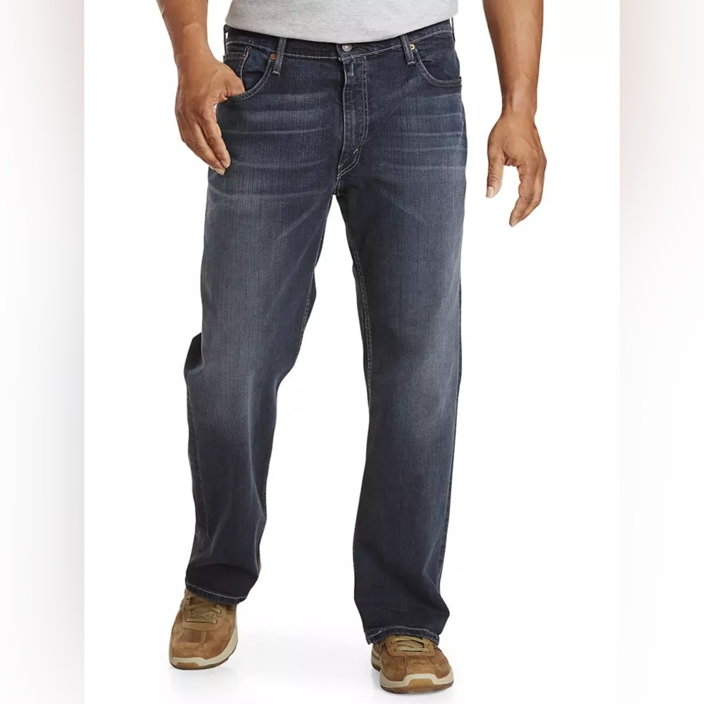 NWT Levi’s 559 Relaxed Fit Straight Stretch Blue Dark Wash Denim Jeans
